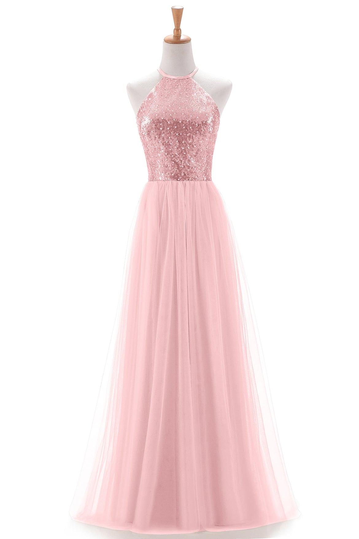 sachin and babi light blue dress Rose Gold Bridesmaid Dresses main image 1