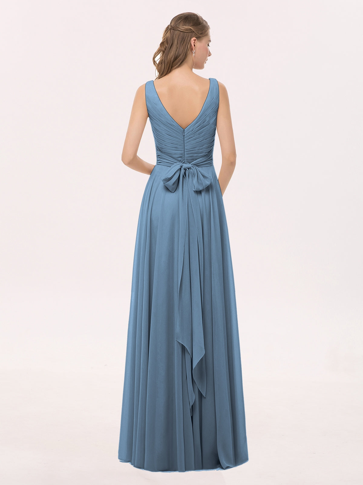 Slate Blue Bridesmaid Dresses - Free Custom Sizing – BABARONI