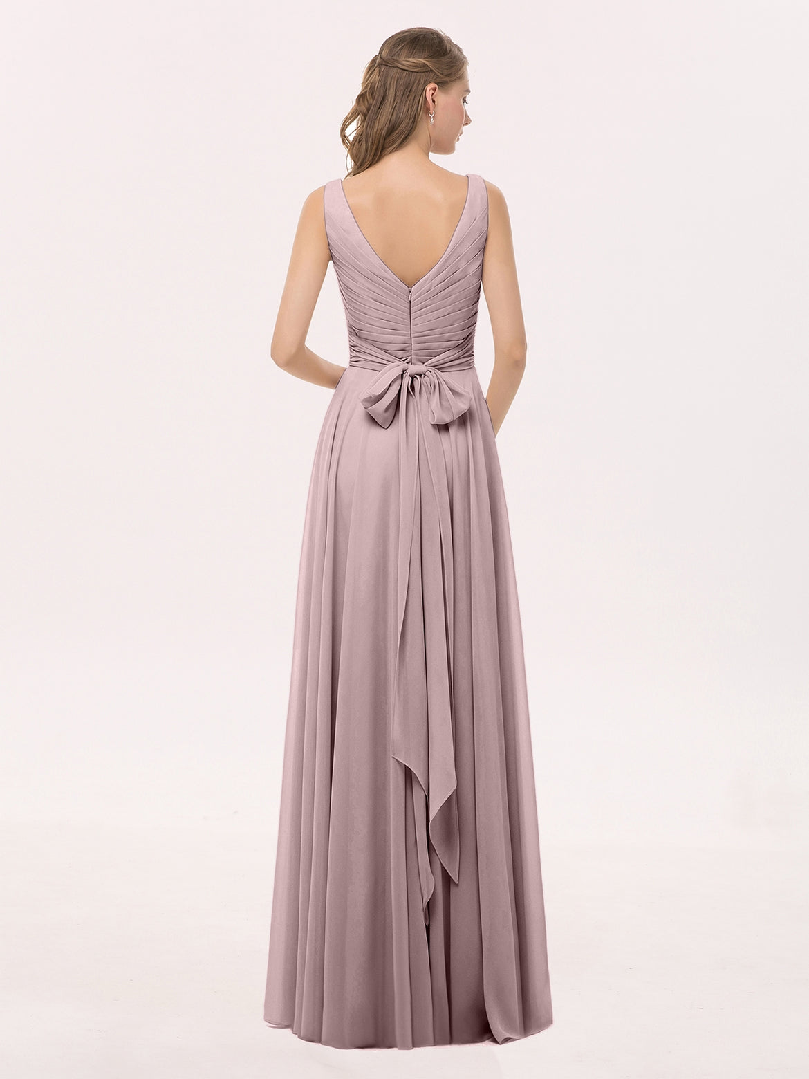 Vintage Mauve Bridesmaid Dresses - Free Custom Sizing BABARONI Vintage Mauve Bridesmaid Dresses - Free Custom Sizing BABARONI