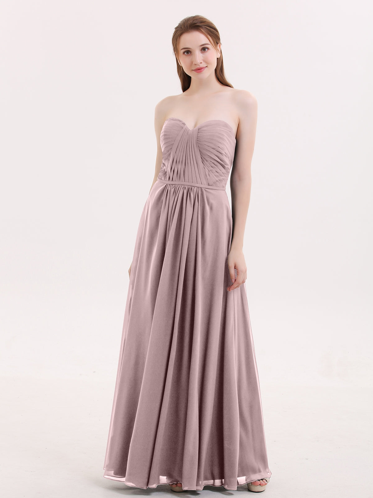 BABARONI Strapless Bridesmaid Dress with Sweetheart Neck Vintage Mauve, Vintage Mauve / US0 BABARONI Strapless Bridesmaid Dress with Sweetheart Neck Vintage Mauve, Vintage Mauve / US0