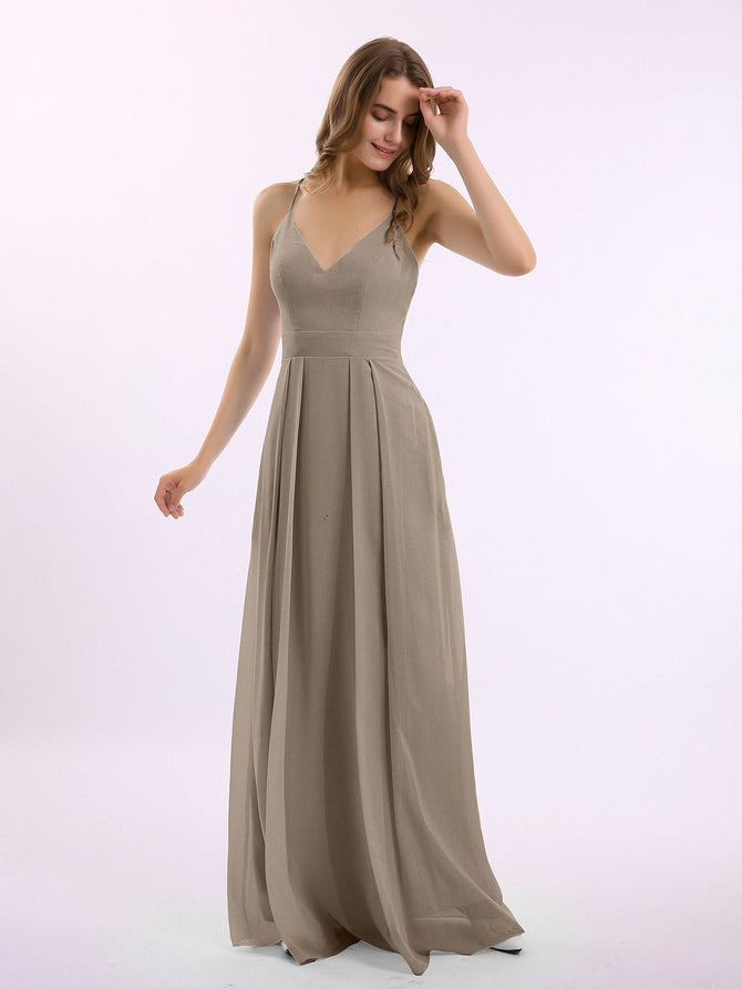 Flutter Sleeves Long Chiffon Dresses with Sash Bow Coral Plus Size main image 1