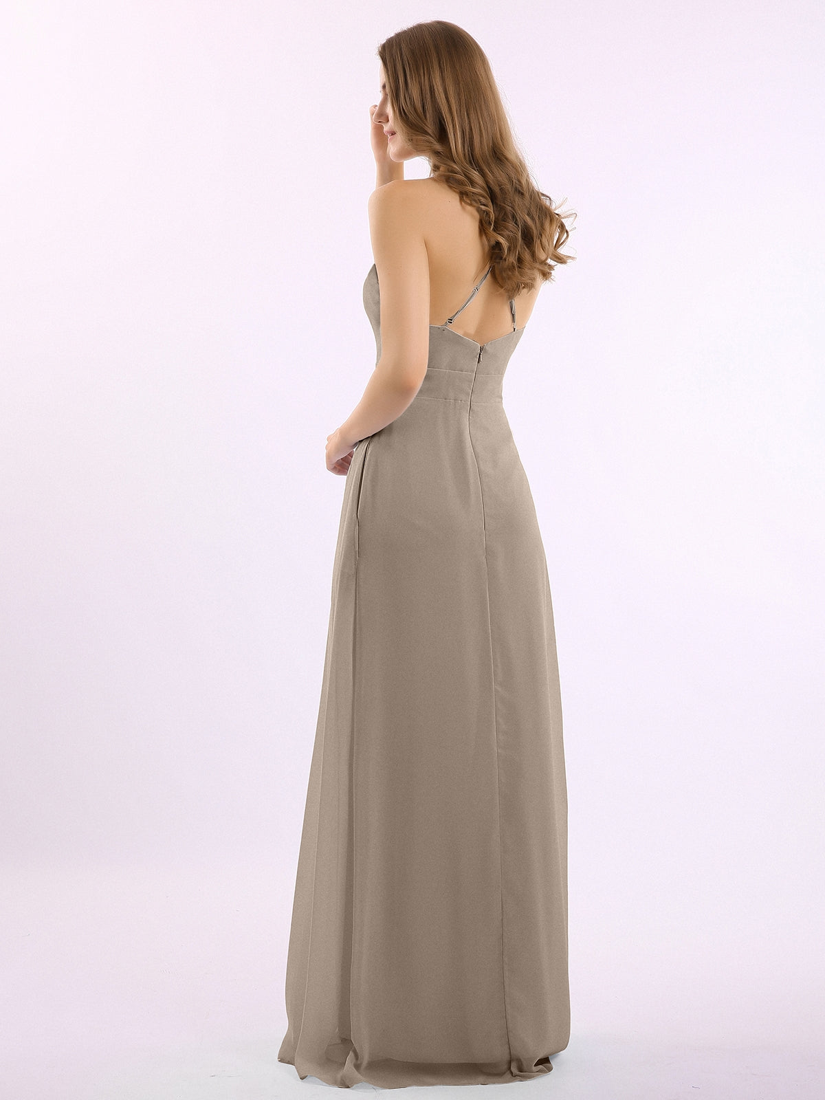 Flutter Sleeves Chiffon V Neck Mother of the Bride Dresses
